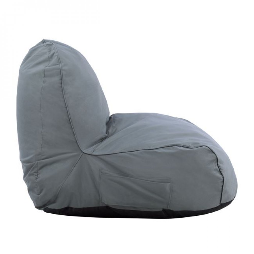 Πουφ "CLOUD" από ύφασμα αδιάβροχο σε χρώμα γκρι 81x78x73