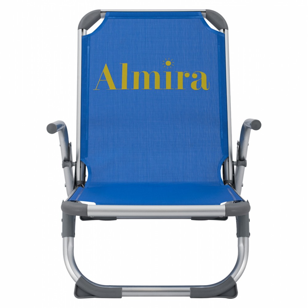 Πολυθρόνα παραλίας βαρέως τύπου από αλουμίνιο σε μπλε χρώμα 53x62x69