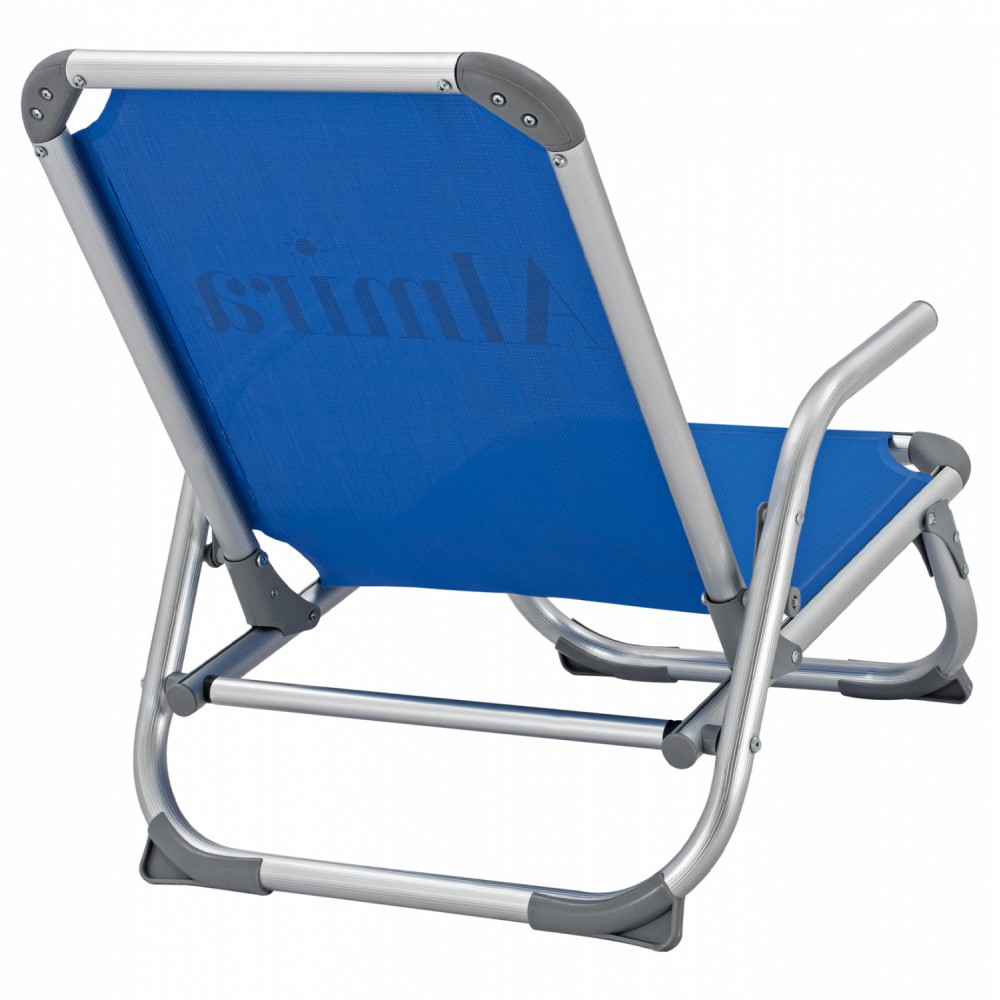 Πολυθρόνα παραλίας βαρέως τύπου από αλουμίνιο σε μπλε χρώμα 53x62x69