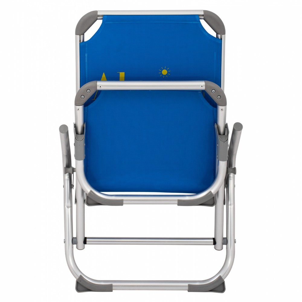 Πολυθρόνα παραλίας βαρέως τύπου από αλουμίνιο σε μπλε χρώμα 53x62x69