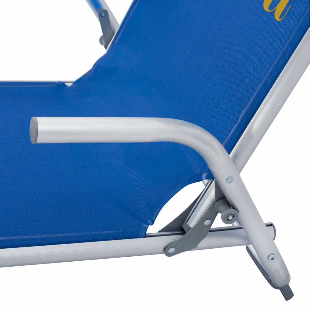 Πολυθρόνα παραλίας βαρέως τύπου από αλουμίνιο σε μπλε χρώμα 53x62x69