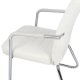 Πολυθρόνα επισκέπτη από pu σε λευκό χρώμα 55,5x67,5x94