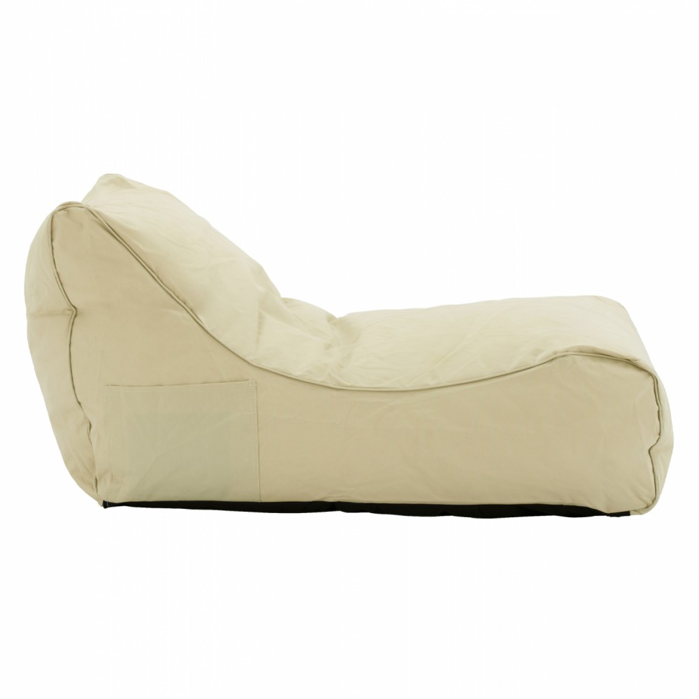 Πουφ "BLOOM" από ύφασμα αδιάβροχο σε χρώμα μπεζ 106x70x61