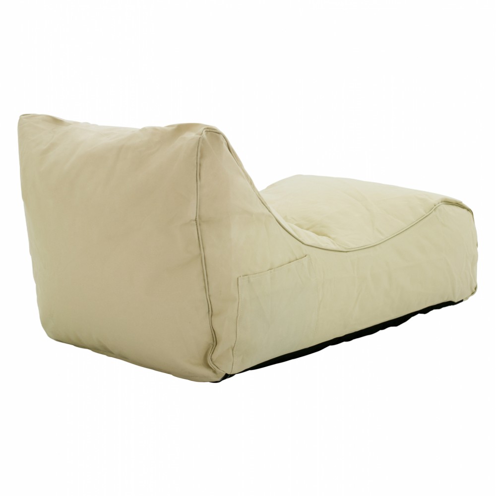 Πουφ "BLOOM" από ύφασμα αδιάβροχο σε χρώμα μπεζ 106x70x61