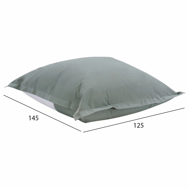 Πουφ "BLOOM" από ύφασμα αδιάβροχο σε χρώμα γκρι 125x145