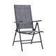 Πολυθρόνα πτυσσόμενη "ZURI" 7 θέσεων από μέταλλο-textilene σε γκρι χρώμα 55x70x103