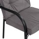 Πολυθρόνα "ENDIKA" μεταλλική με μαξιλάρι σε χρώμα γκρι 60x71x105