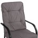 Πολυθρόνα "ENDIKA" μεταλλική με μαξιλάρι σε χρώμα γκρι 60x71x105