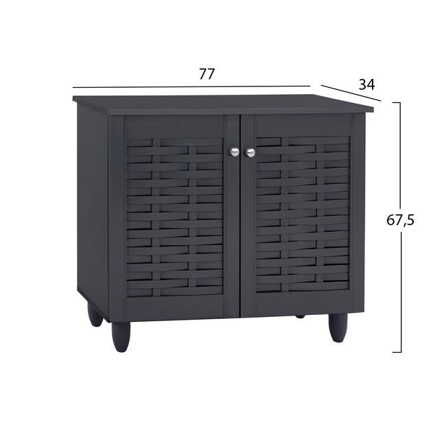 Παπουτσοθήκη-ντουλάπι σε χρώμα γκρι 77x34x67,5