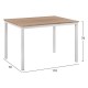 Τραπέζι "PANYA" από μέταλλο/mdf σε χρώμα λευκό/φυσικό 110x70x76