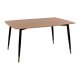Τραπέζι μεταλλικό/ξύλινο σε χρώμα μαύρο/φυσικό 160x90x74