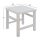 Σκαμπό-τραπεζάκι "KOLI" από ξύλο σε χρώμα λευκό 40x40x45