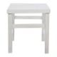 Σκαμπό-τραπεζάκι "KOLI" από ξύλο σε χρώμα λευκό 40x40x45