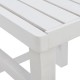Σκαμπό-τραπεζάκι "KOLI" από ξύλο σε χρώμα λευκό 40x40x45