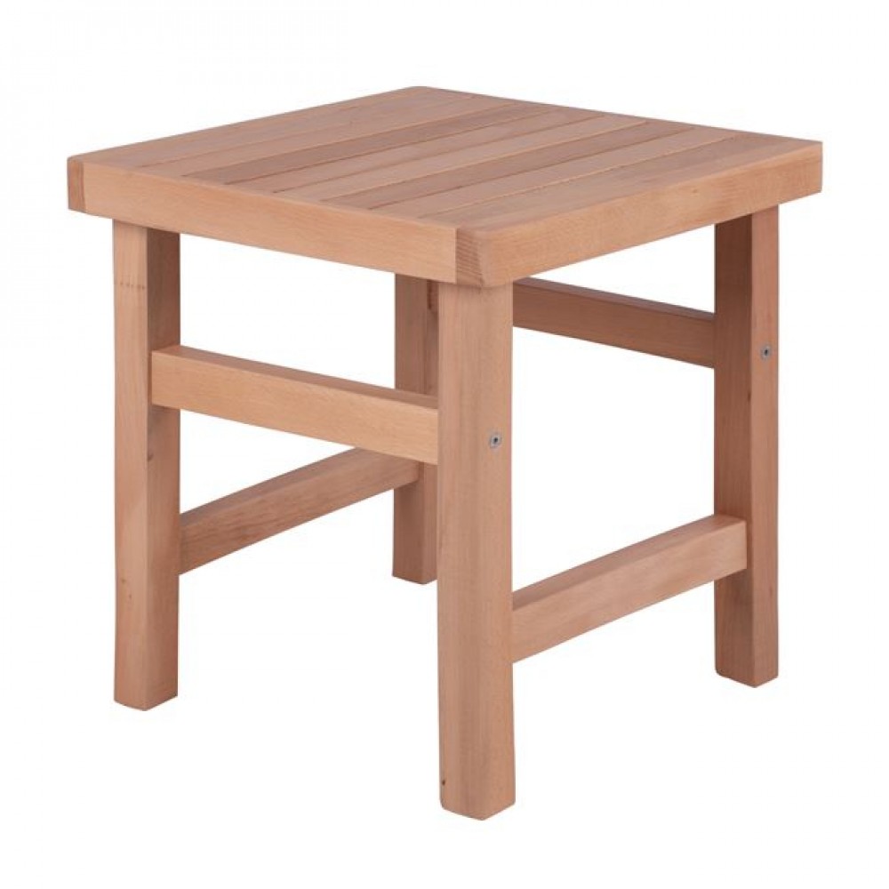 Σκαμπό-τραπεζάκι "KOLI" από ξύλο σε χρώμα φυσικό 40x40x45