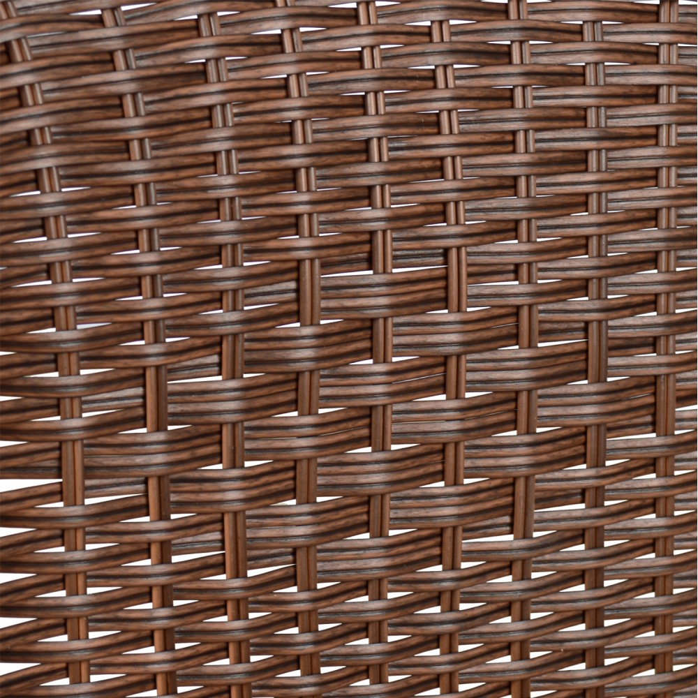 Πολυθρόνα "CAMEL" από μέταλλο/wicker σε χρώμα καφέ 53x58x76