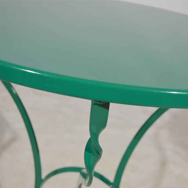 Τραπέζι παραδοσιακό από λαμαρίνα σε πράσινο χρώμα Φ60x73