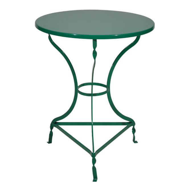 Τραπέζι παραδοσιακό από λαμαρίνα σε πράσινο χρώμα Φ60x73