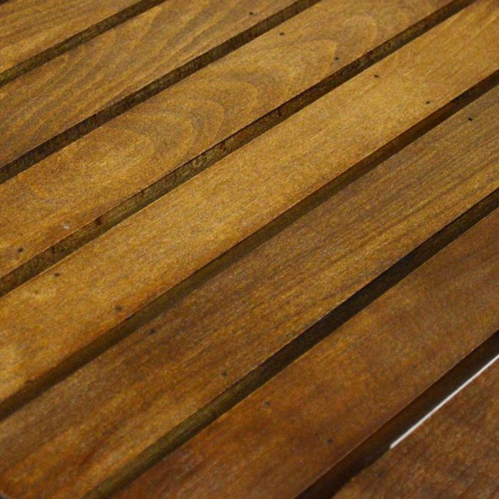 Τραπέζι-σκαμπώ παραλίας πτυσσόμενο από ξύλο σε καρυδί χρώμα 40x40x45