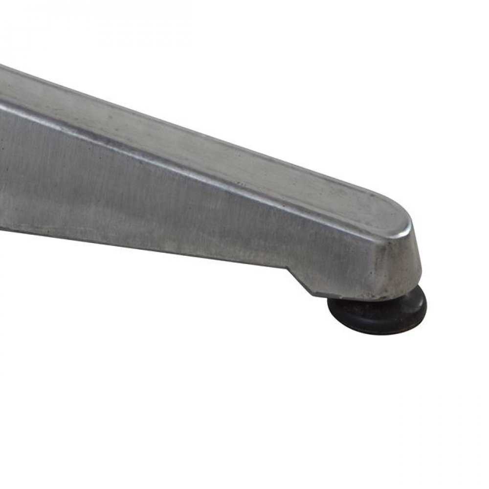 Τραπέζι "FELIX" από αλουμίνιο με τετράνυχη βάση σε ασημί χρώμα Φ70x70