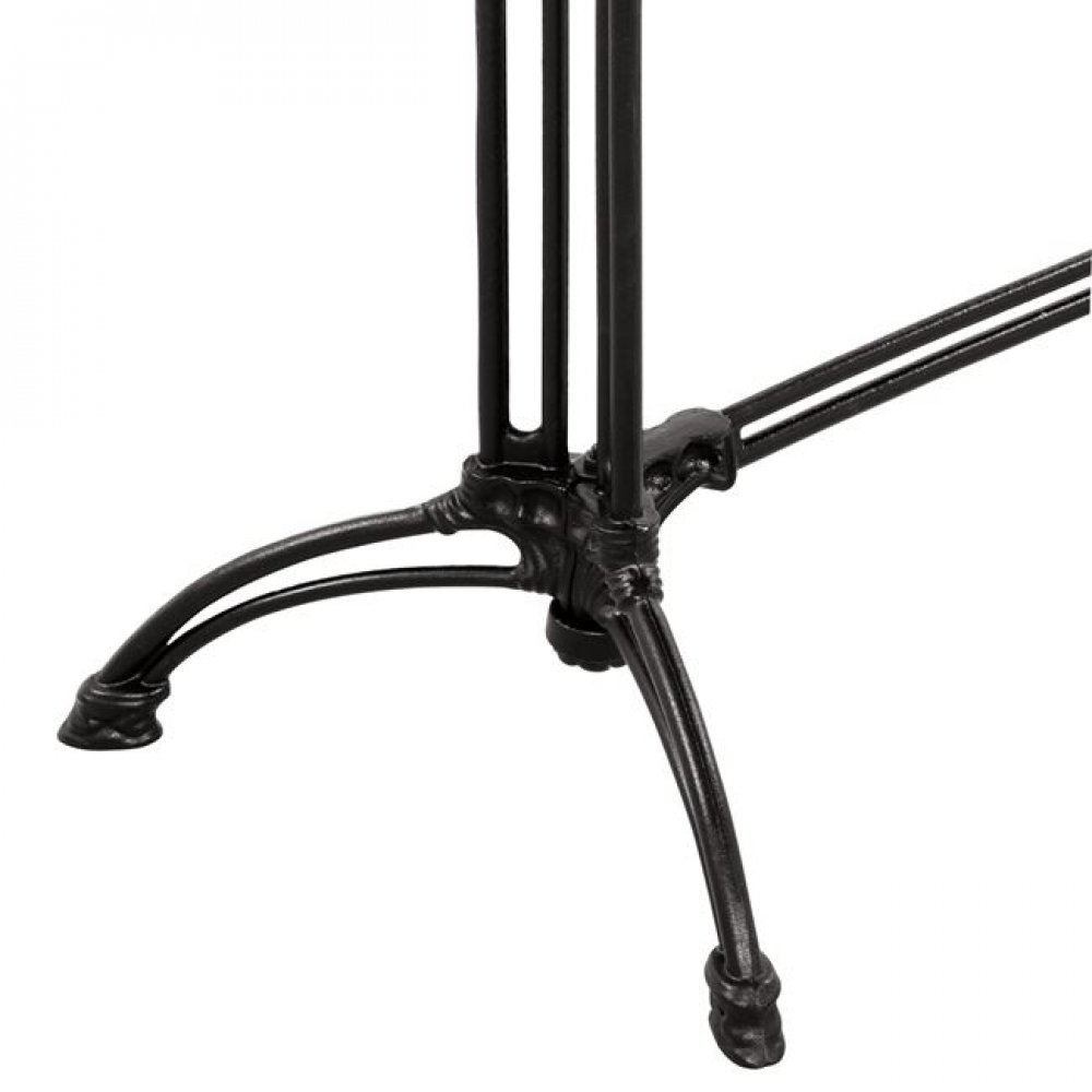 Τραπέζι από μαντέμι-μάρμαρο με δίστηλη βάση σε μαύρο-λευκό χρώμα 110x70x75,5