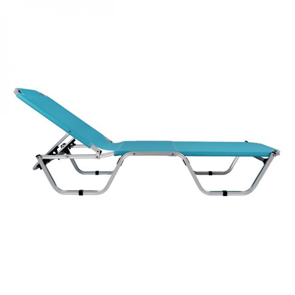 Ξαπλώστρα "WALDO" από αλουμίνιο/textilene σε γαλάζιο χρώμα 190x60x30