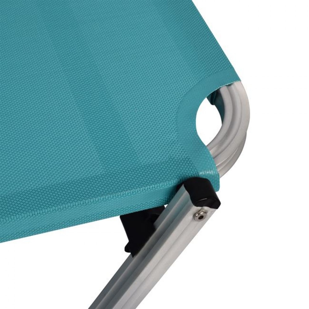 Ξαπλώστρα "WALDO" από αλουμίνιο/textilene σε γαλάζιο χρώμα 190x60x30