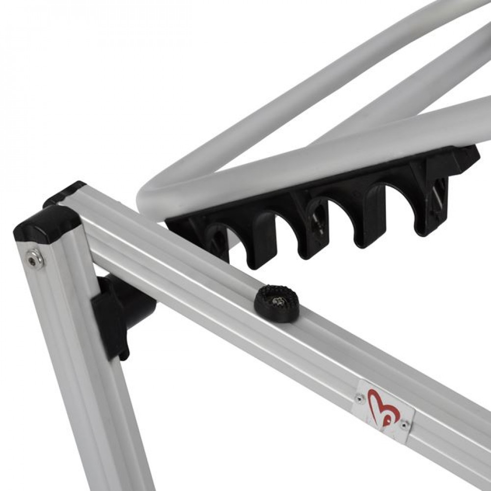 Ξαπλώστρα "WALDO" από αλουμίνιο/textilene σε λευκό χρώμα 190x60x30