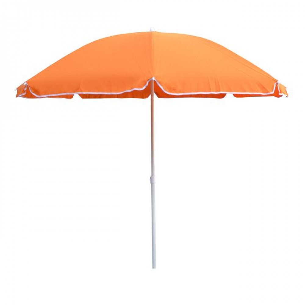 Ομπρέλα παραλίας "RANDALL" από μέταλλο/ύφασμα σε λευκό/πορτοκαλί χρώμα Φ200