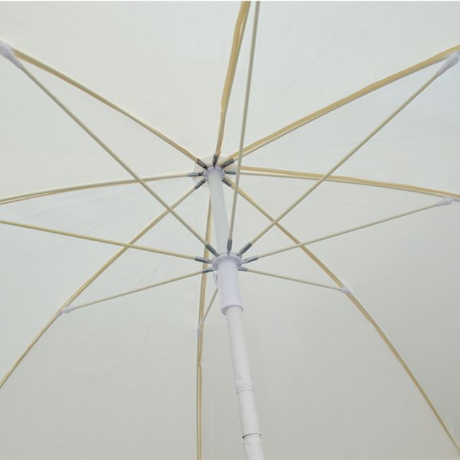 Ομπρέλα παραλίας "RANDALL" από μέταλλο/ύφασμα σε λευκό χρώμα Φ200