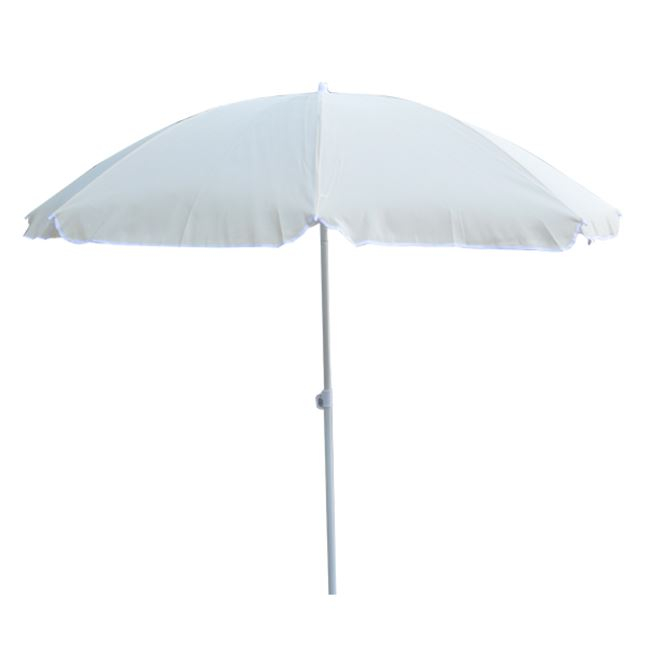 Ομπρέλα παραλίας "RANDALL" από μέταλλο/ύφασμα σε λευκό χρώμα Φ200