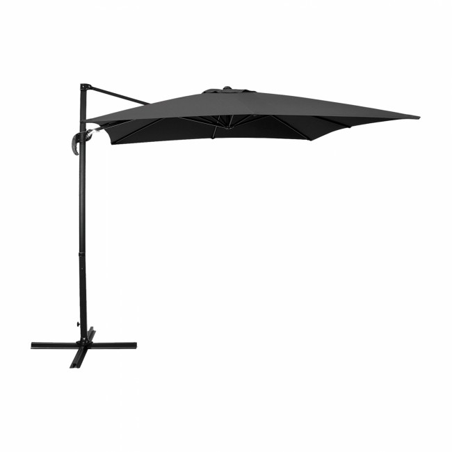 Ομπρέλα "ALU" κρεμαστή από αλουμίνιο/ύφασμα σε μαύρο χρώμα 300x300x197