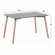 Σετ τραπεζαρίας 5 τμχ από MDF/μέταλλο/PP σε γκρι/φυσικό χρώμα 120x80x73