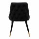 Καρέκλα "SERENITY" από βελούδο/μέταλλο σε μαύρο χρώμα 52x61x83