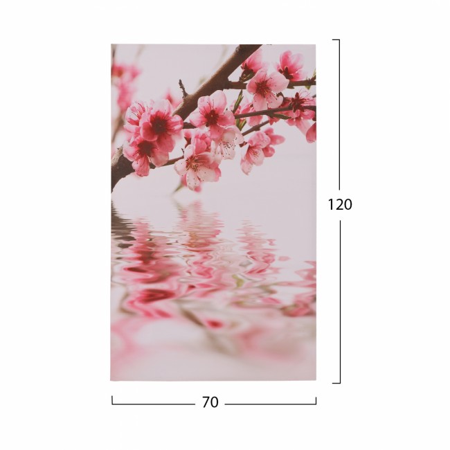 Πίνακας "FLOWERS" από καμβά πολύχρωμος 70x120
