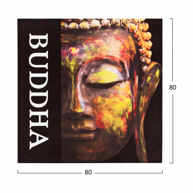 Πίνακας "BUDDHA" από καμβά πολύχρωμος 80x80