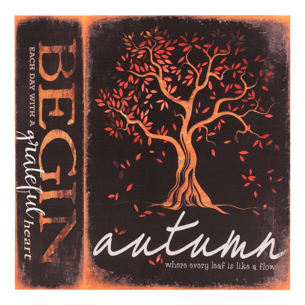 Πίνακας "TREE" από καμβά πολύχρωμος 80x80