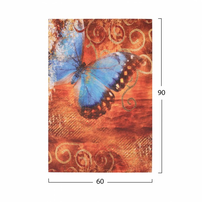 Πίνακας "BUTTERFLY" από καμβά πολύχρωμος 60x90