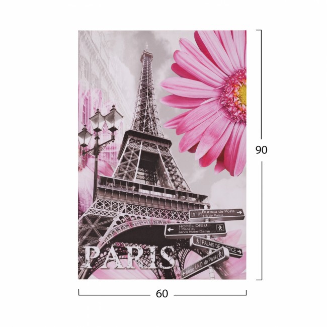 Πίνακας "PARIS" από καμβά πολύχρωμος 60x90