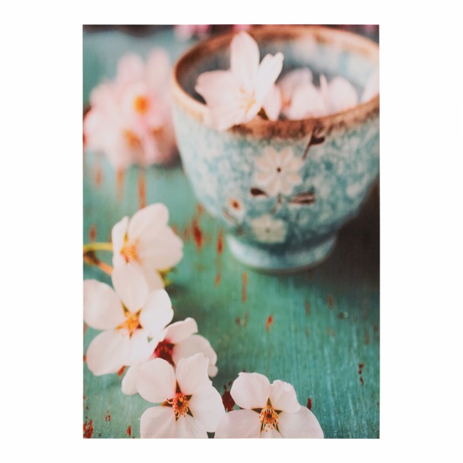 Πίνακας "FLOWER CUP" από καμβά πολύχρωμος 50x70