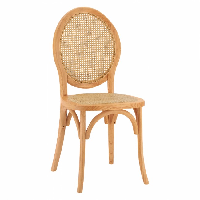 Καρέκλα "TINSLEY" από ξύλο rattan σε φυσικό χρώμα 45x50x97