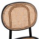 Καρέκλα "PENNY" από ξύλο rattan σε φυσικό/μαύρο χρώμα 44x51x87
