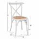 Καρέκλα "OWEN" στοιβαζόμενη από ξύλο σε λευκό χρώμα 48x53x90