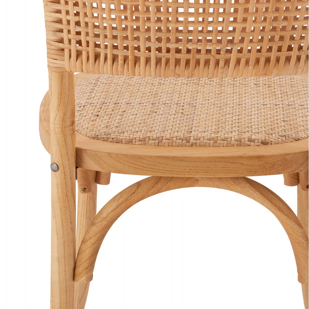Καρέκλα "LIBERTY" από ξύλο rattan σε φυσικό χρώμα 49x54x89