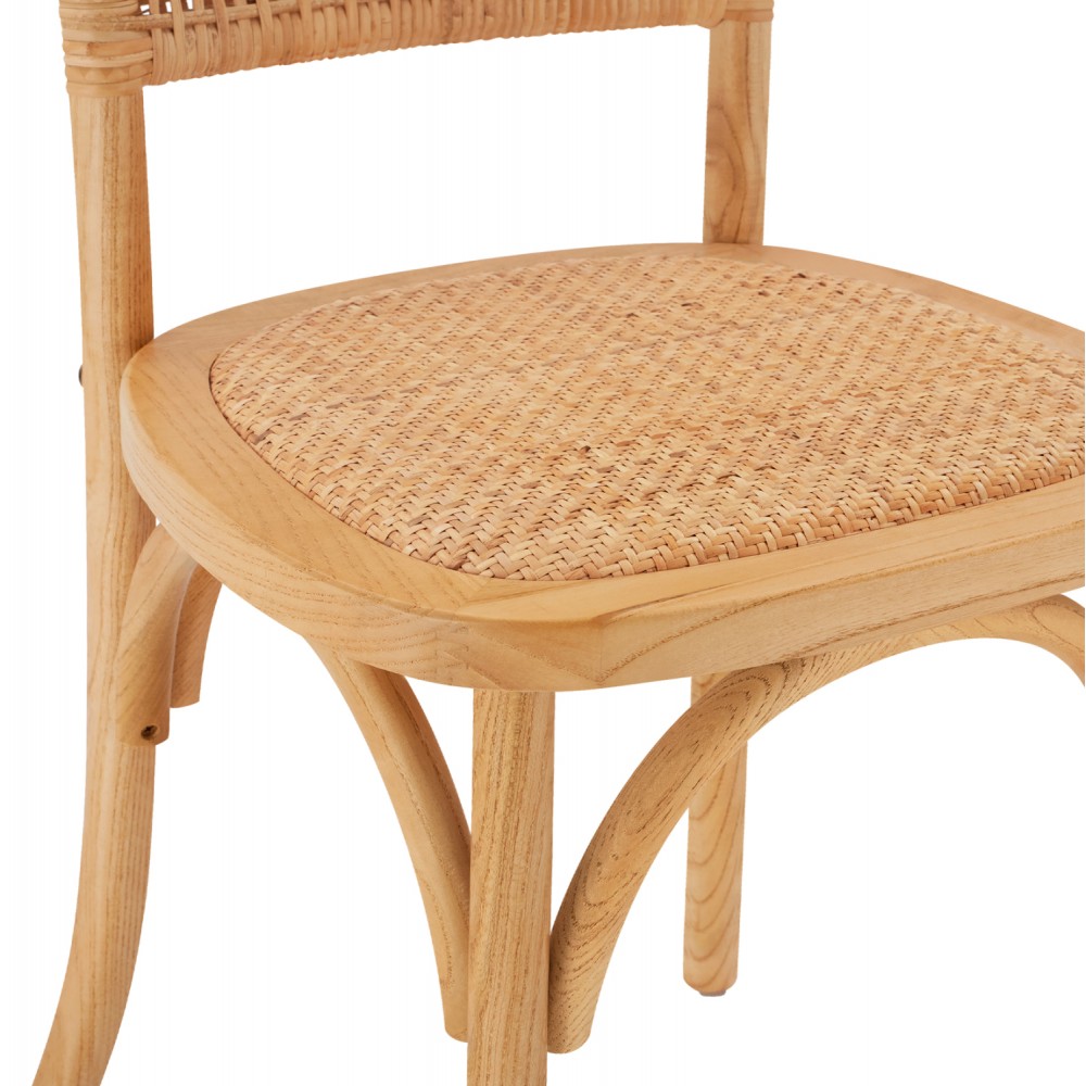 Καρέκλα "LIBERTY" από ξύλο rattan σε φυσικό χρώμα 49x54x89