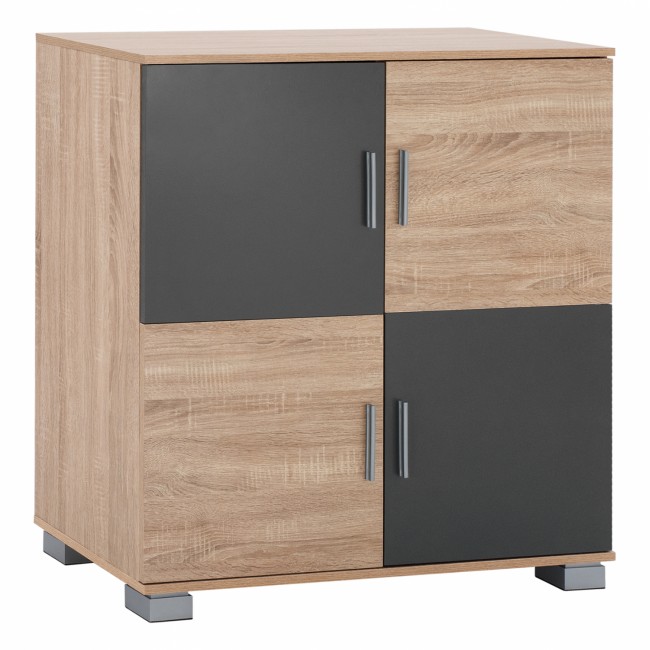 Παπουτσοθήκη ντουλάπι σε χρώμα σονόμα/γκρι 90x40x95