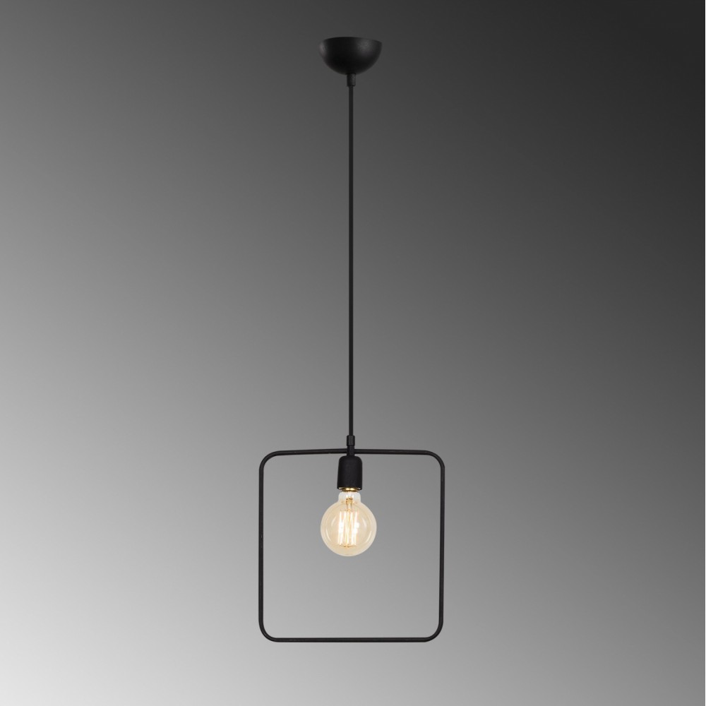 Φωτιστικό μονόφωτο μεταλλικό σε χρώμα μαύρο 30x6x123 E27