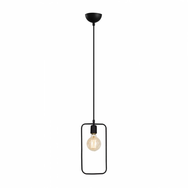 Φωτιστικό μονόφωτο μεταλλικό σε χρώμα μαύρο 15x6x123 E27