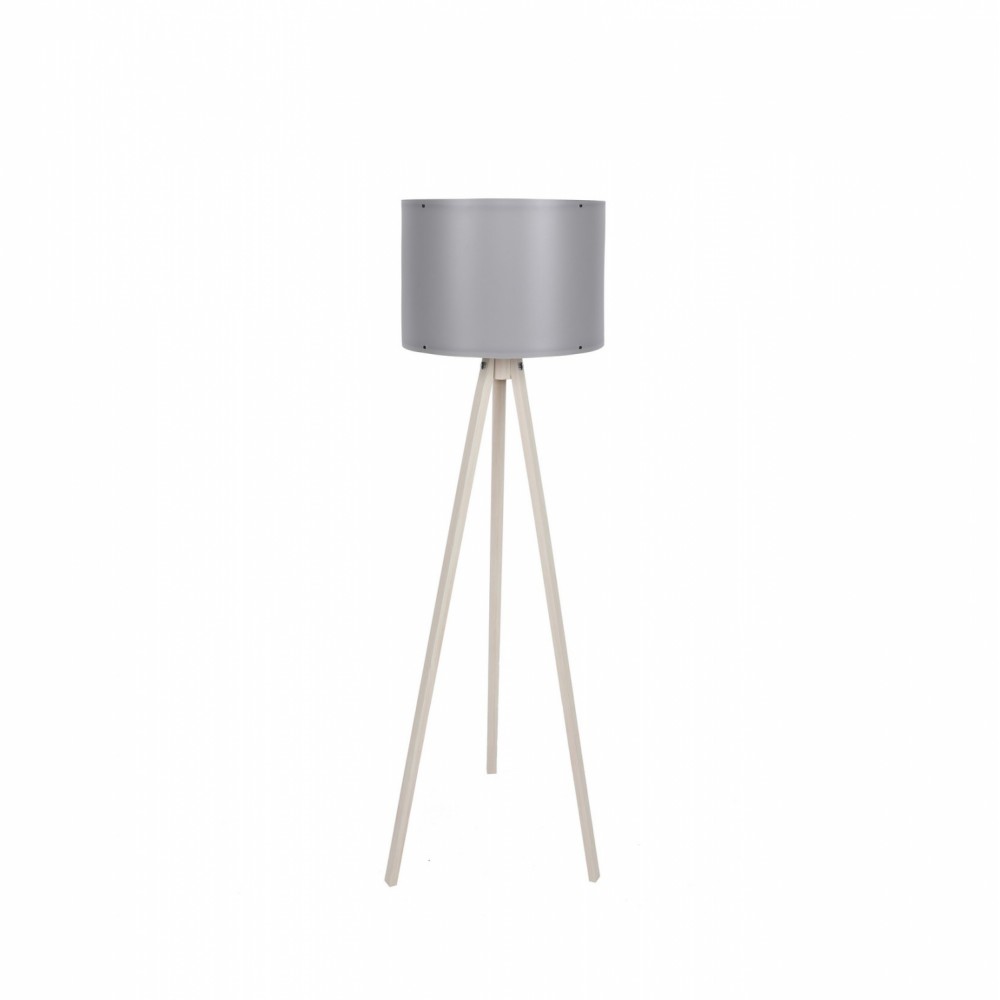 Φωτιστικό δαπέδου "CAGNEY" από MDF/PP σε εκρού/γκρι χρώμα Ε27 Φ38x145