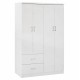 Ντουλάπα τετράφυλλη σε λευκό χρώμα 120x42.5x180.5